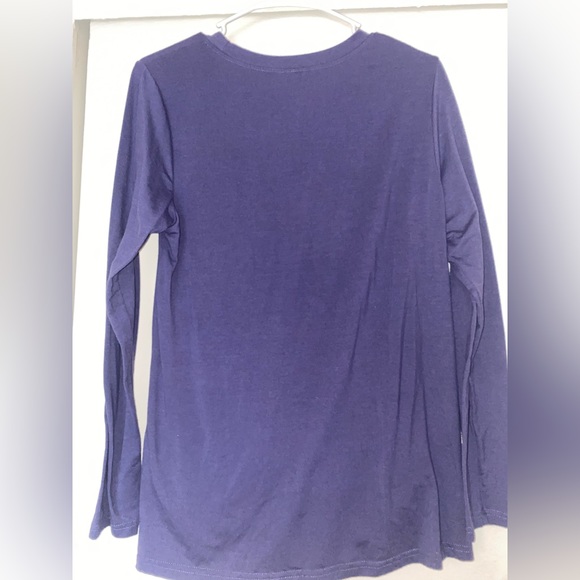 Periwinkle Anymiss Twisted Long Sleeve Blouse - Picture 2 of 2